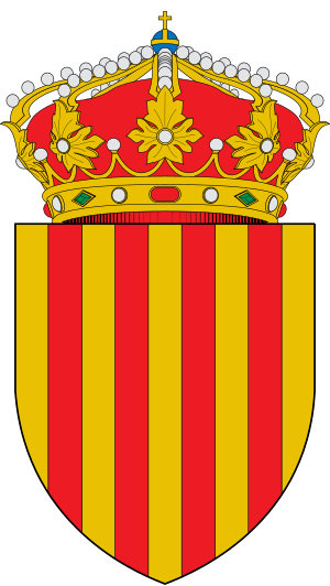 Español: Escudo de Cataluña (España) en escudo...
