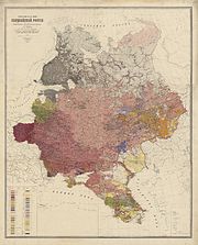 Етнографска карта на европейската част от Руската империя през 1875 г.