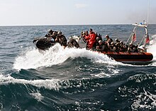 Flickr - Official U.S. Navy Imagery - U.S. Marines make their approach to a Thai fishing vessel in a U.S. Coast Guard short range prosecutor during a visit, board, search and seizure exercise with the Royal Thai Navy..jpg