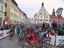 Starto de la 6-a etapo de la 58-a jarkonkurso la 18-an de majo 2006 en Dippoldiswalde