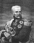 Fältmarskalk Gebhard von Blücher som Stanislaus von Engeström tjänstgjorde hos som adjutant under Slaget vid Leipzig.