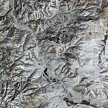 Спутниковое изображение Великой Китайской стены