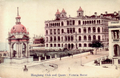 Statue of Queen Victoria and its canopy at its original location in 1905.