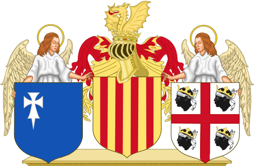 Heraldic Emblems de la Aragonio kun suporters.svg