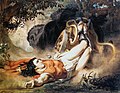 Смерть Ипполита, картина XIX века