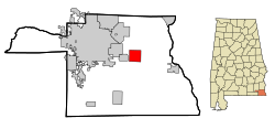 Location of Ashford, Alabama