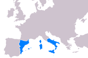 Crown of Aragon, greatest extent Imperi de la Corona d'Arago.png