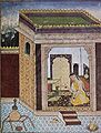 «Կինը թութակով», Հնդկաստան, 1580-1585 թվականներ