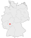Localização de Frankfurt am Main na Alemanha