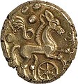 Celtes, Grande-Bretagne, Statère, Or, Ier siècle apr. J.-C., cheval stylisé
