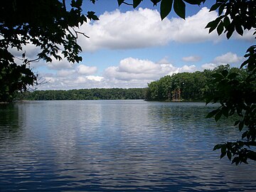 Lake Pippen as seen from Towners Woods Park in Franklin Township