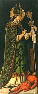 Der heilige Valentin(Ölmalerei von Leonhard Beck, um 1510)