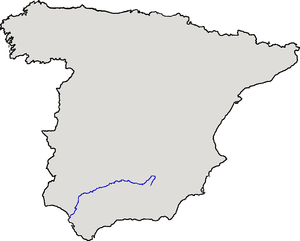 Localización del río Guadalquivir respecto de ...
