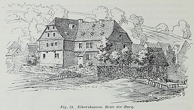 Historische Darstellung Burg Elkershausen