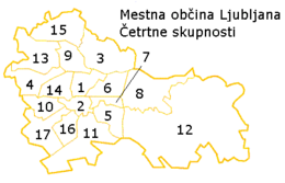 Distretto di Rožnik – Mappa