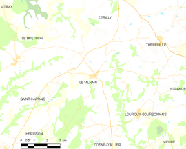 Mapa obce Le Vilhain