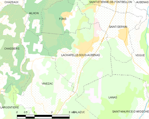 Poziția localității Lachapelle-sous-Aubenas