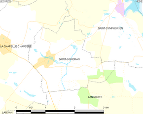 Poziția localității Saint-Gondran