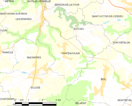 Mapa obce Châteauvilain