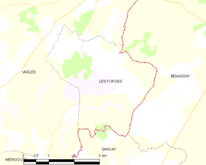 Poziția localității Les Forges