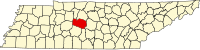 Locatie van Williamson County in Tennessee