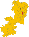 Collocatio finium Municipii in Provincia Regionali Catinensi.