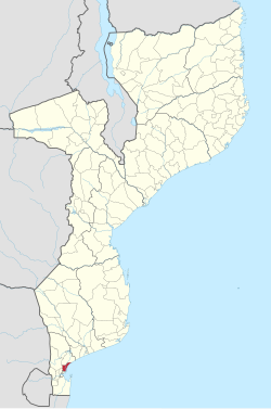 Marracuene District on the map of Mozambique