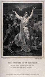 Martyrdom of Saint Stephen, d'après E. Bird (1816, Wellcome Collection).