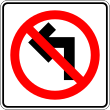 SR-24: Left turn prohibited