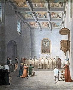 L'intérieur de la chapelle de l'Inquisition 1822 Musée du Vieux Toulouse