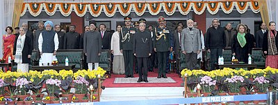 Narendra Modi, and other dignitaries, on the occasion of Army Day 2015.jpg