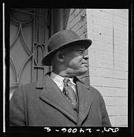New York, New York. A follower of the late Marcus Garvey who started the "Back to Africa", duben 1943