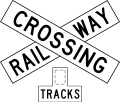 Railway crossing with multiple tracks