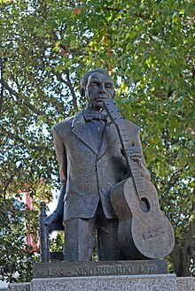 Statue of Niño Ricardo. Cristo de Burgos Square. Seville.