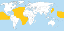 Distribución de Oceanodroma castro.