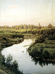 Patectoy dem kuksa (Пейзаж с рекой, 1900)