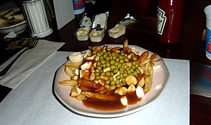 Poutine with peas, Le Club Sandwich, Montreal