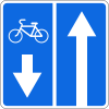 5.11.2 Road with a contraflow cycle lane