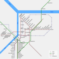 Liniennetzplan im Großraum Belgrad