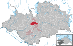 Rastows läge i Mecklenburg-Vorpommern