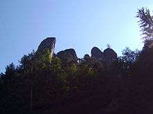 Felsen des Wehlgrundes bilden die Kulisse der Felsenbühne