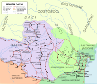 Карта Римской Дакии