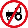Agricultural vehicles prohibited