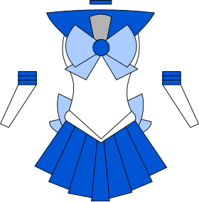 Dessin simplifié du costume de Sailor Mercury