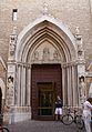 Side entrance to the post office of Pesaro, Italy. It used to be a church portal.