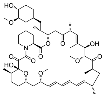 Structural diagram of (rapamycin). Created usi...