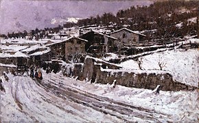 Schneefall, Francesco Filippini, 1890