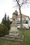 Statue of Saint Roch in Dalešice, Třebíč District.JPG