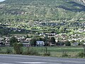 Vue d'ensemble du chef-lieu et du territoire communal.