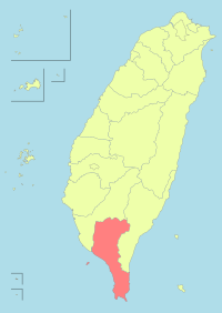 Taiwan ROC political division map Pingtung  County.svg